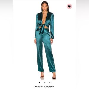 Teal jumpsuit with pockets!